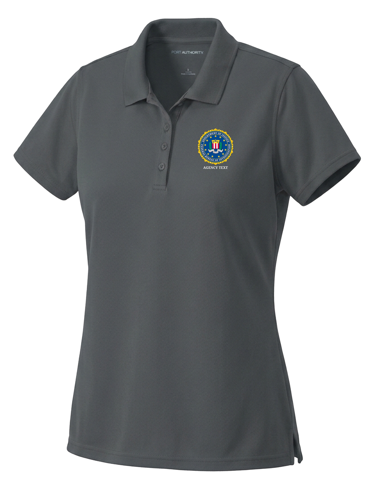 Federal Bureau of Investigation (FBI) Women's Dri Fit Polo Slate Gray government employee uniform shirt