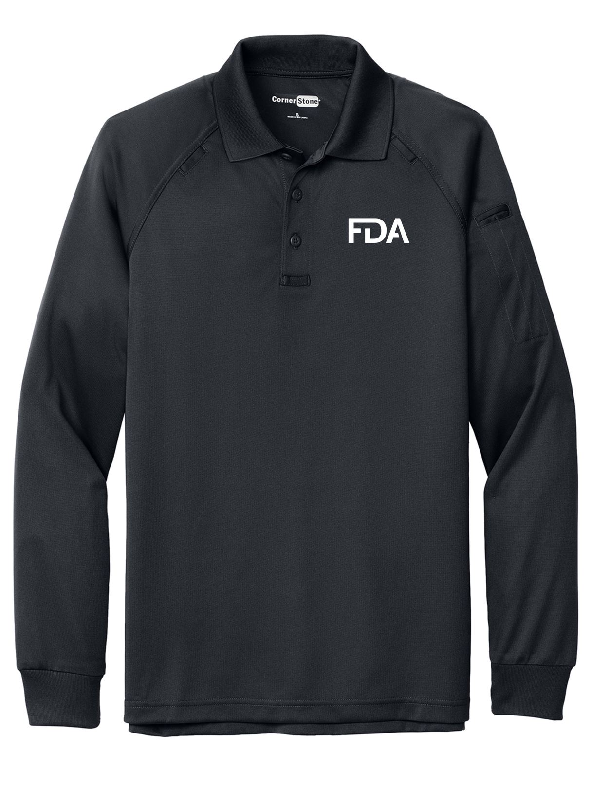 FDA Men's Tactical Long Sleeve Polo