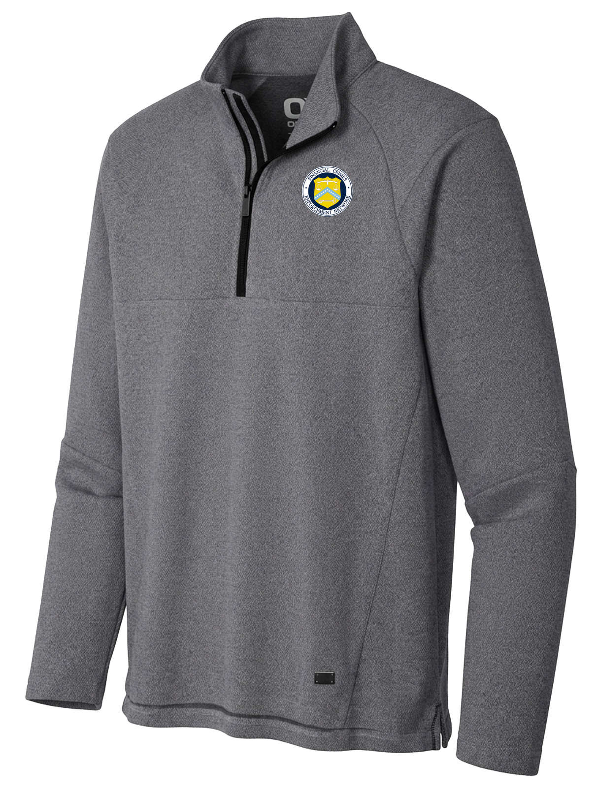 The Financial Crimes Enforcement Network (FINCEN) Men's Transition Quarter Zip Slate Gray government employee uniform shirt