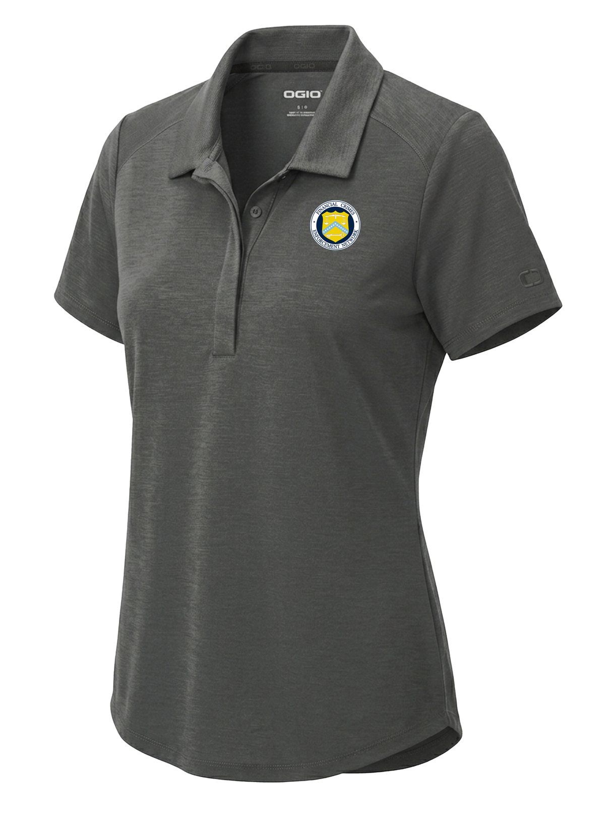 The Financial Crimes Enforcement Network (FINCEN) Women's Polo Slate Gray government employee uniform shirt