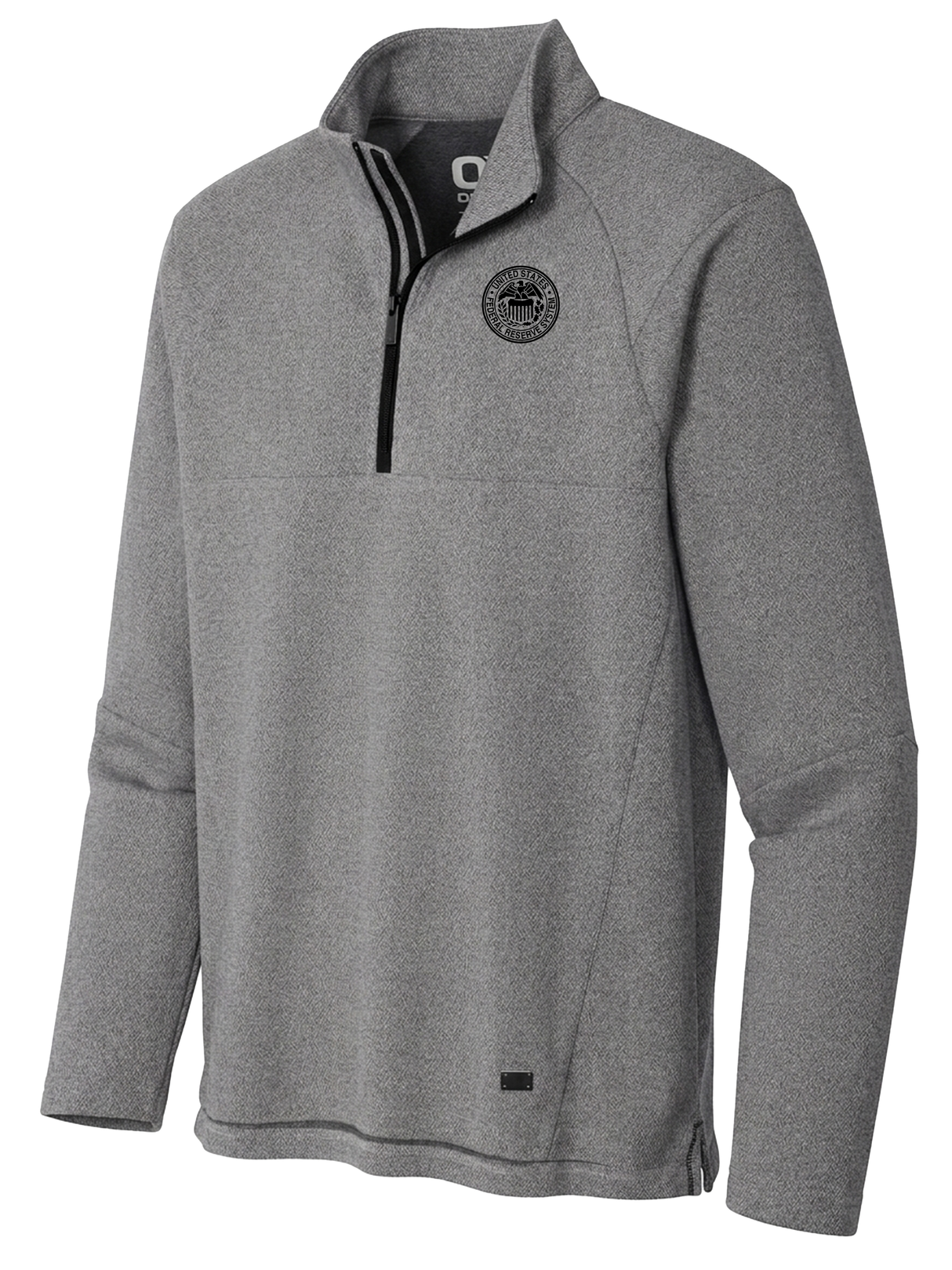 Federal Reserve System (FRS) Men's Transition Quarter Zip Light Gray government employee uniform shirt