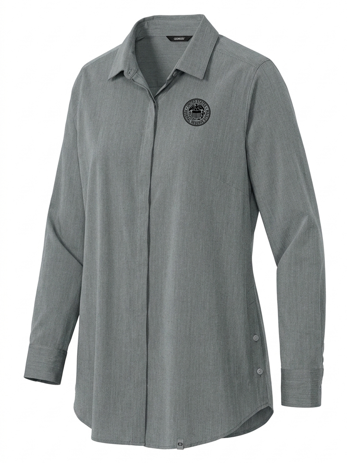 Federal Reserve System (FRS) Women's Commuter Shirt Slate Gray government employee uniform shirt
