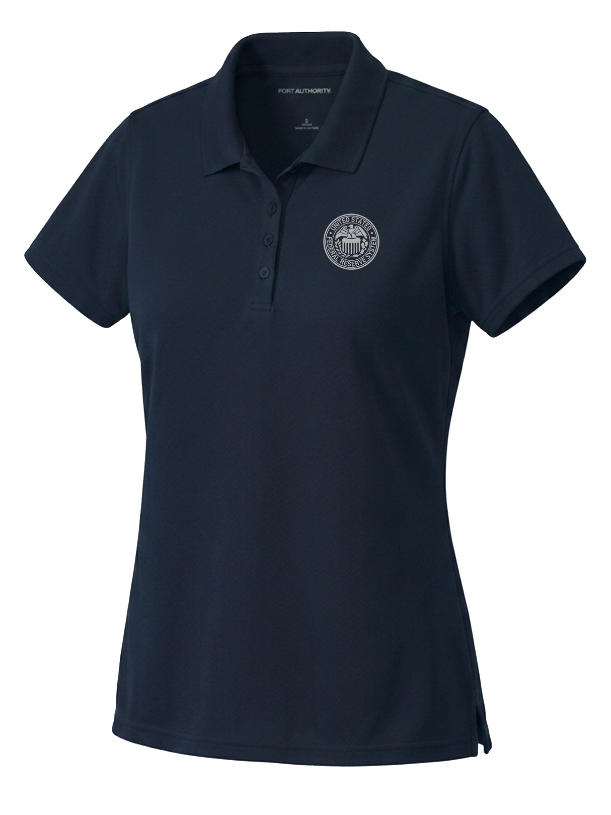 Federal Reserve System (FRS) Women's Dri Fit Polo Navy Blue government employee uniform shirt