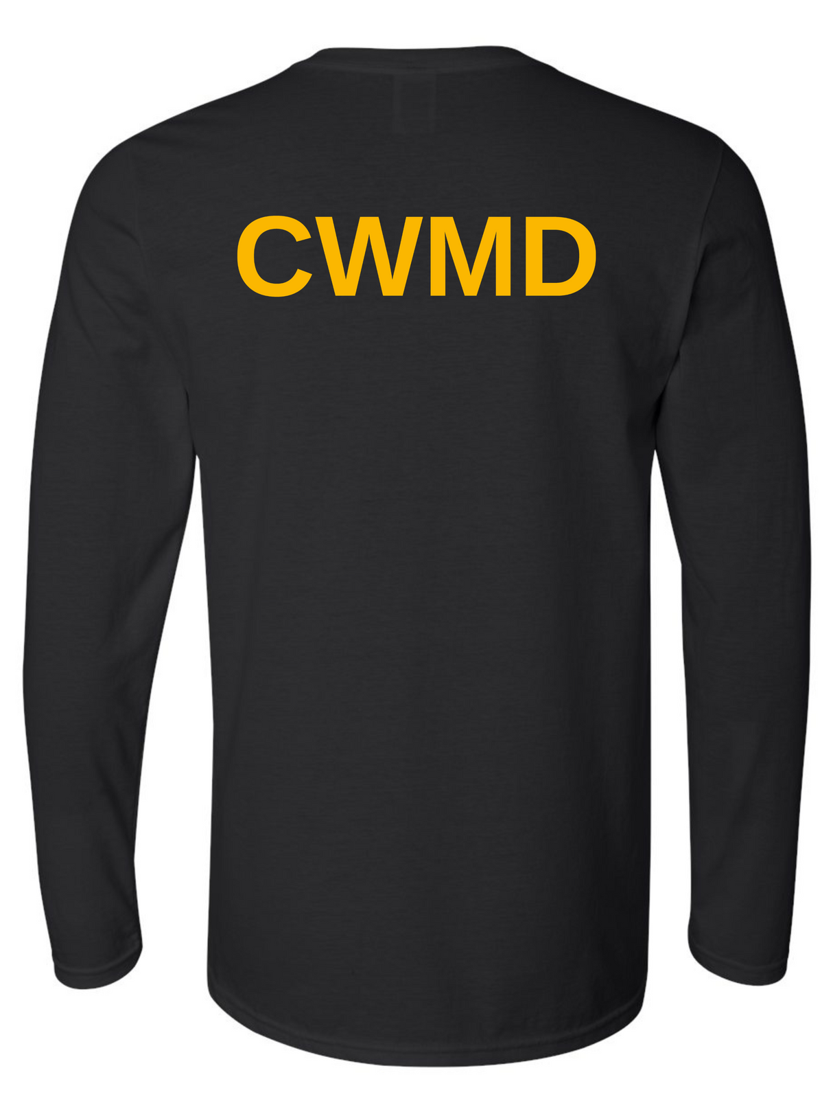 CWMD Agency Identifier Long Sleeve T-Shirt Black - Back government employee uniform shirt