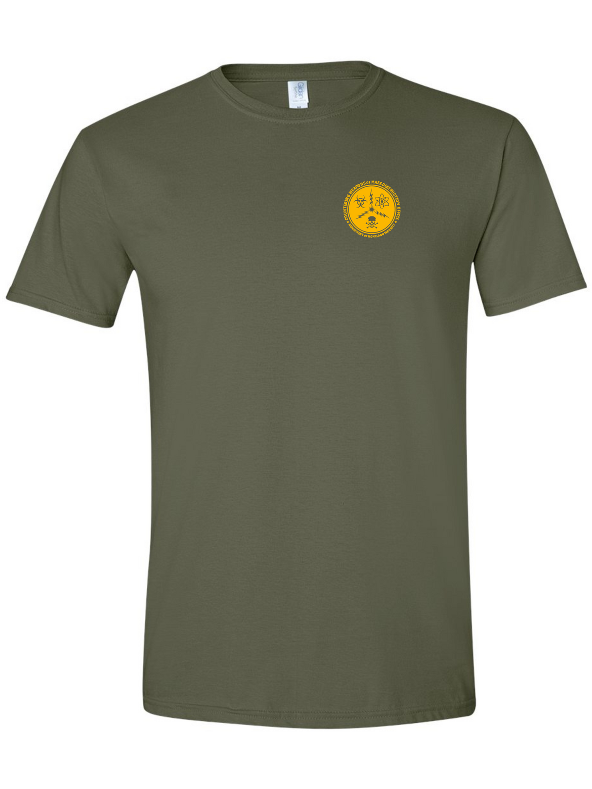 CWMD Agency Identifier T-Shirt Drab Green - Front government employee uniform shirt