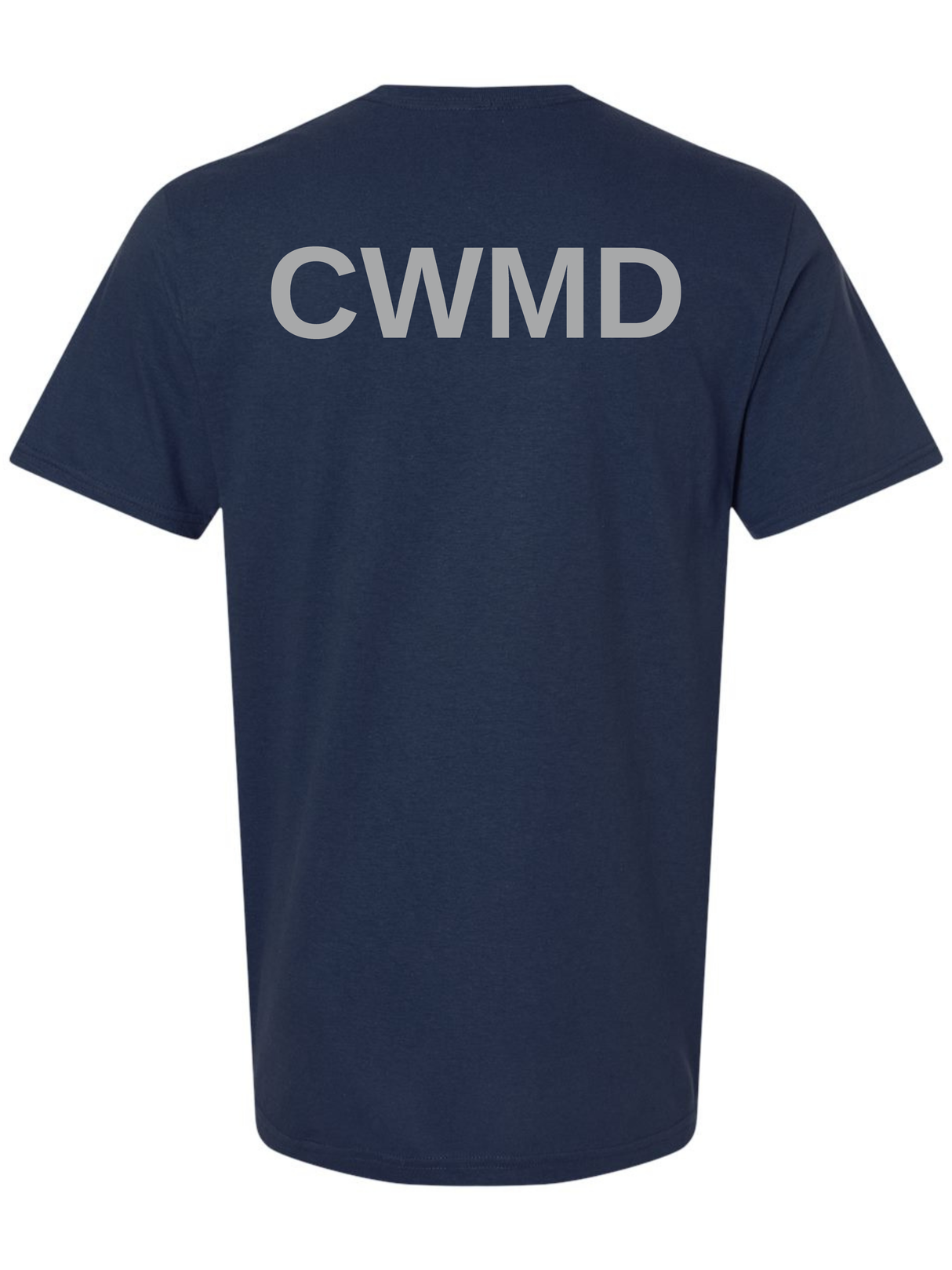 Countering Weapons of Mass Destruction Office (CWMD) Unisex Softstyle T-Shirt Navy Blue back government employee uniform shirt