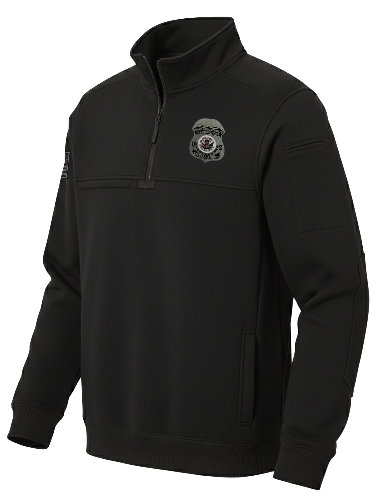 HSI Agency Ghost Tough Fleece Job Shirt Black government employee uniform shirt