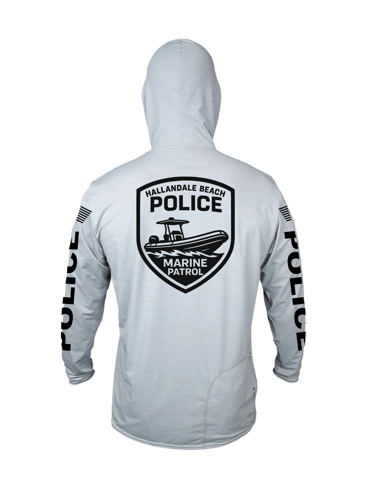 Hallandale Marine Patrol Anetik Hoodie White Back