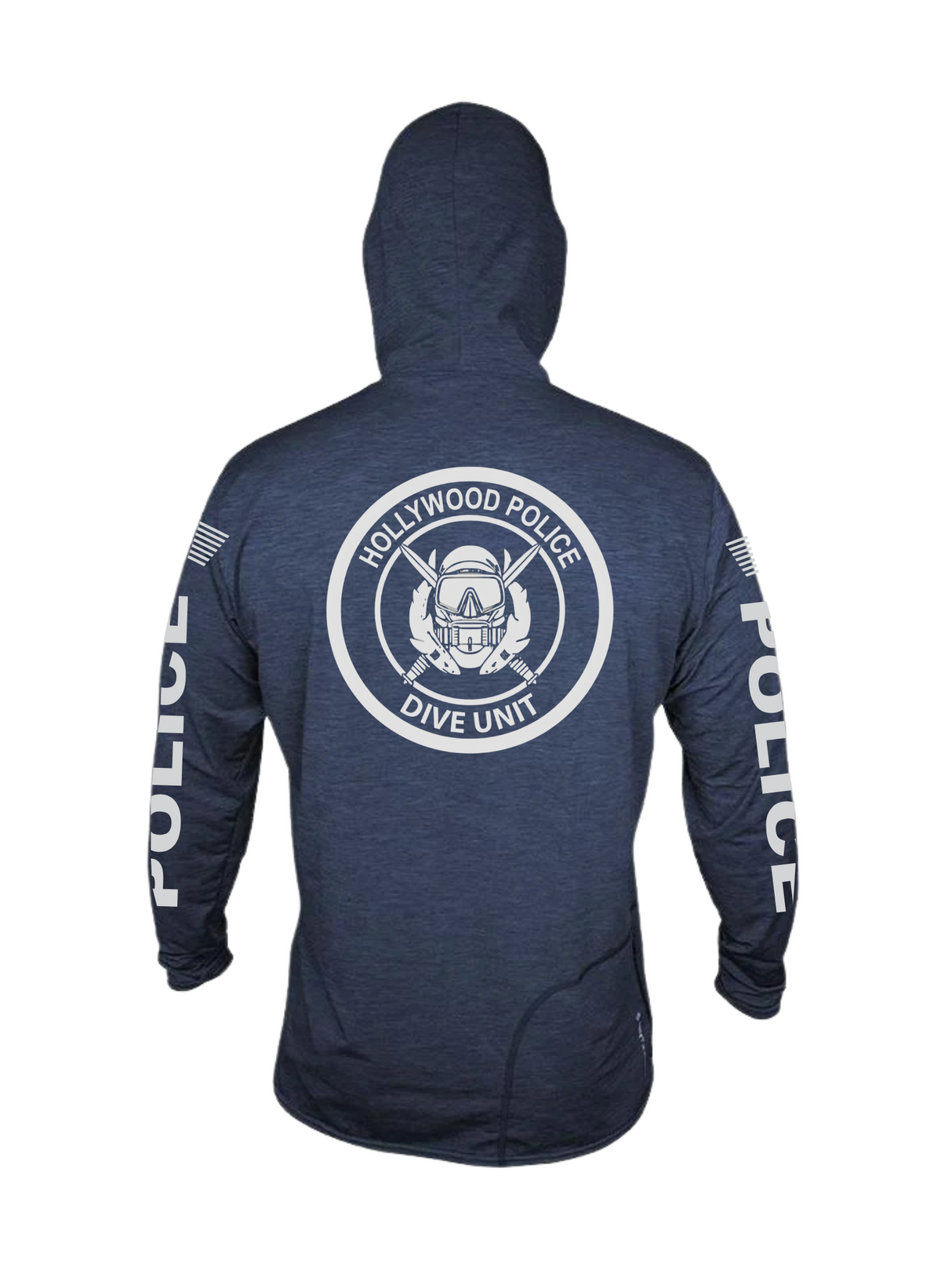Hollywood Police Dive Unit Anetik Hoodie Navy Back