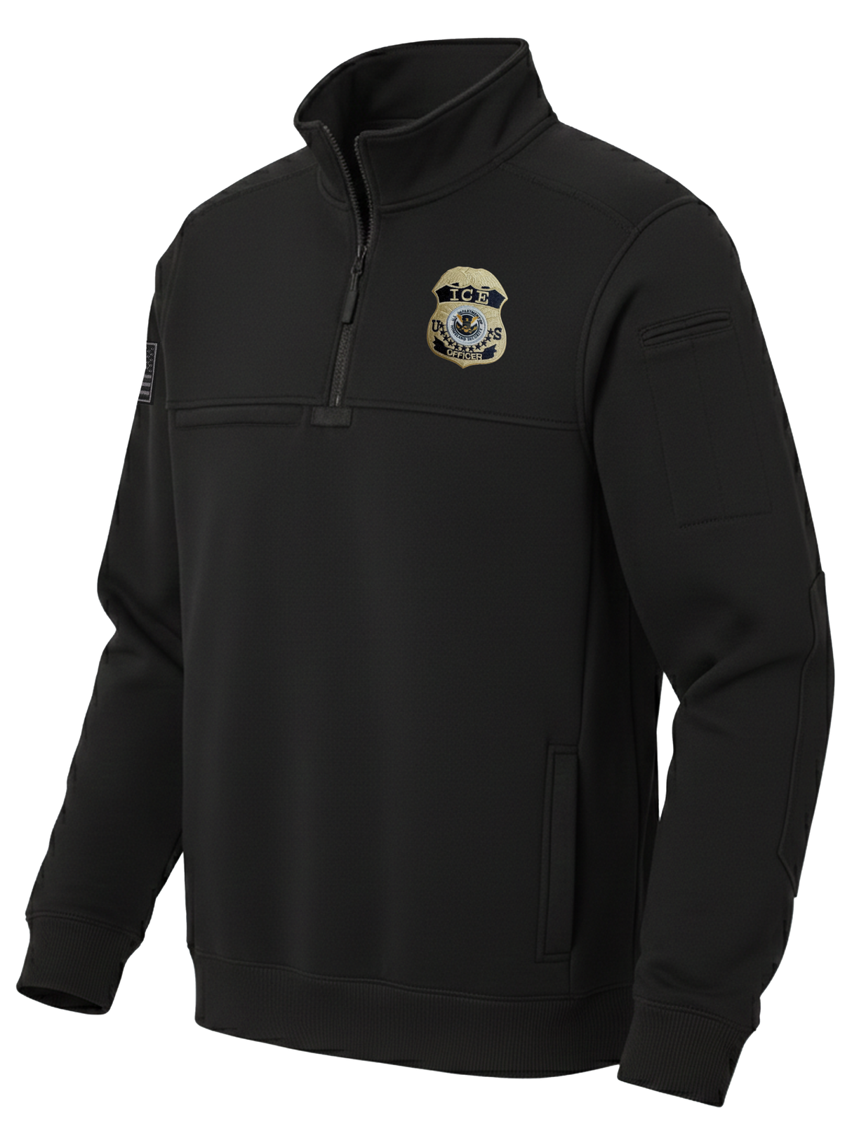 ICE Agency Tough Fleece Job Shirt Black government employee uniform shirt