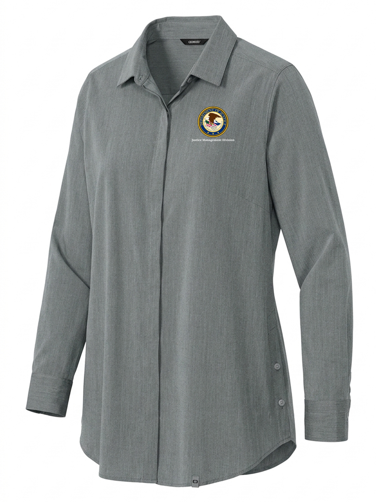 Justice Management Division (JMD) Women's Commuter Shirt Slate Gray government employee uniform shirt