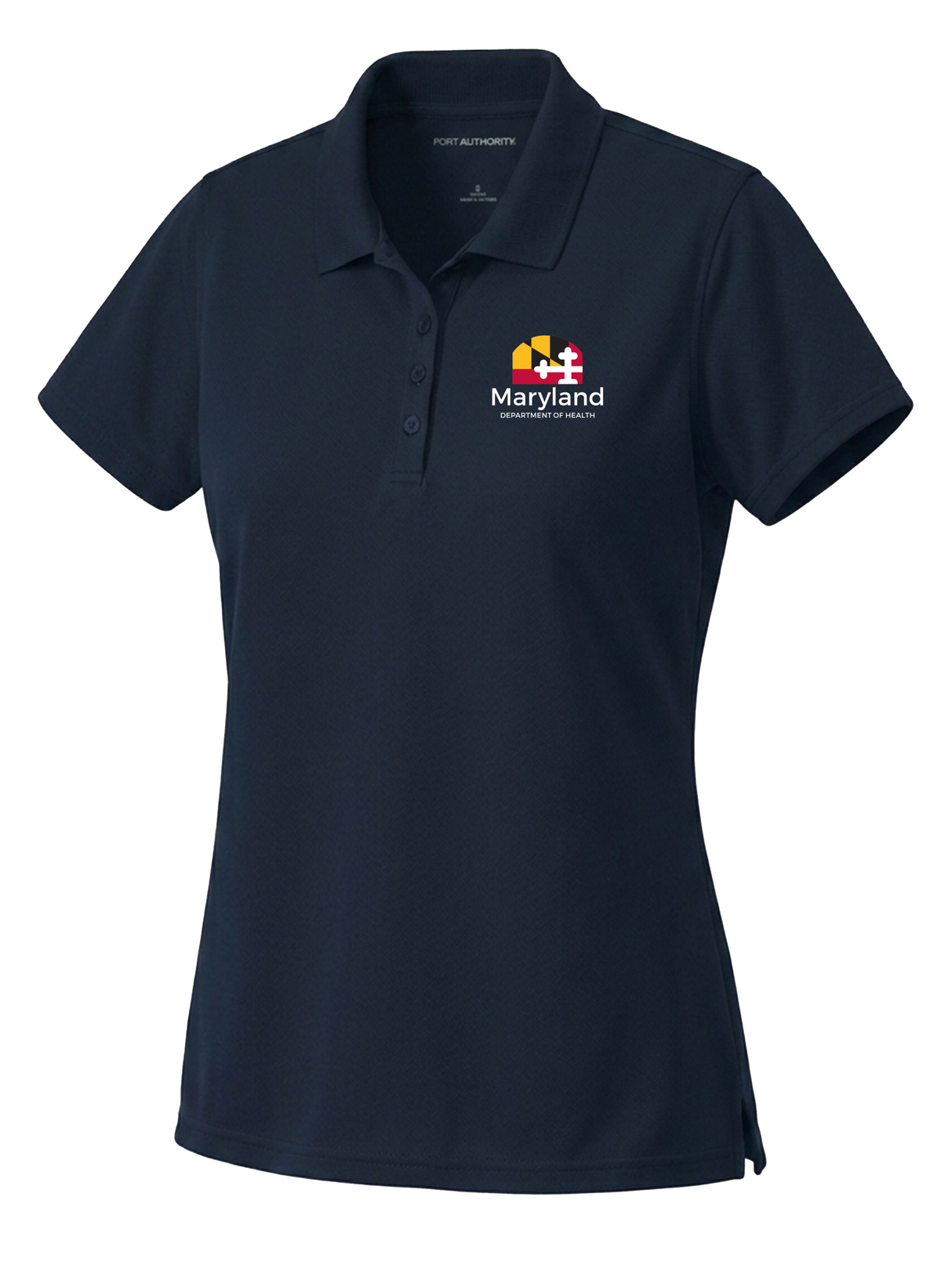 Maryland Department of Health (MDH) Women's Dri Fit Polo Navy Blue government employee uniform