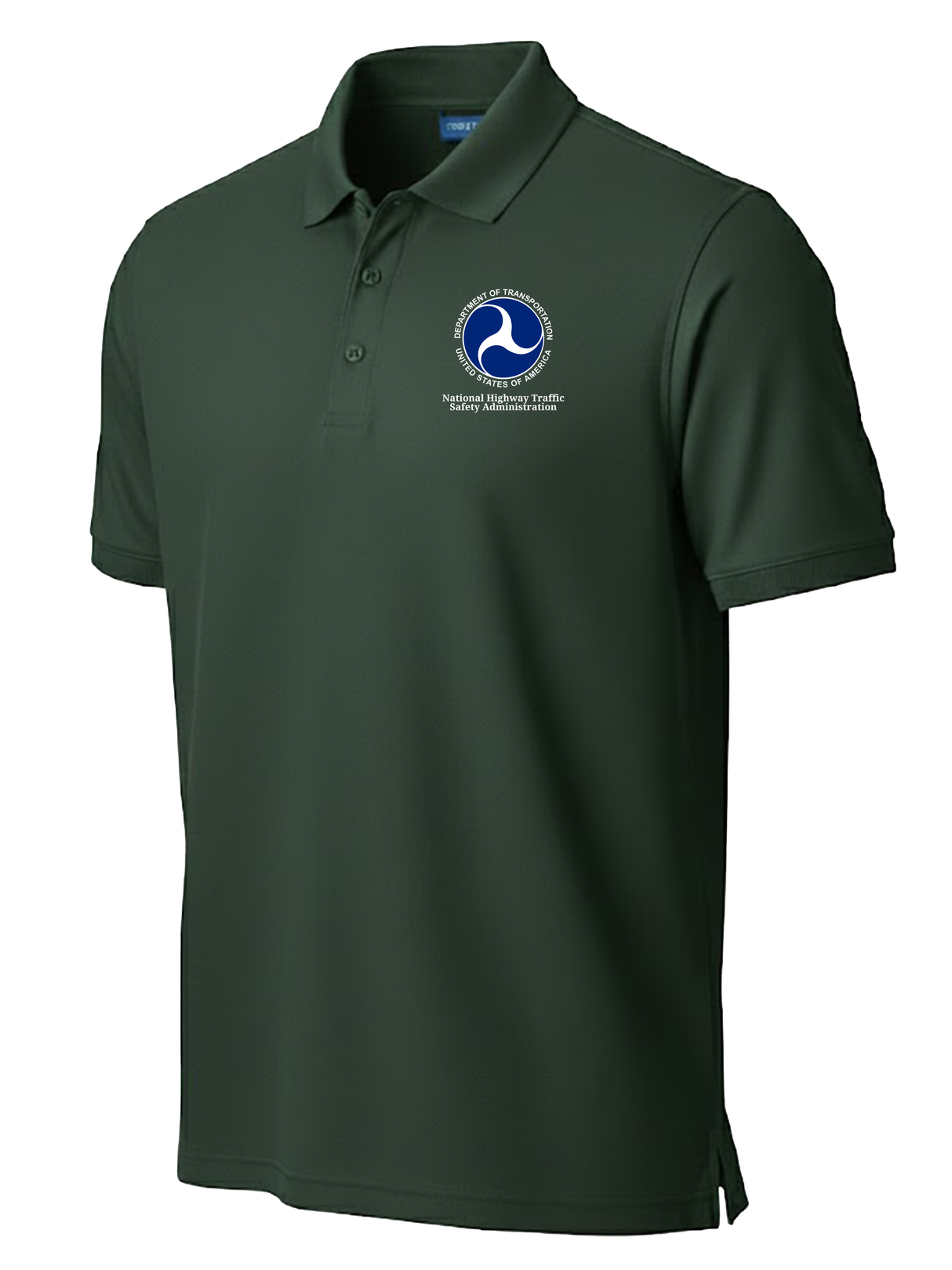National Highway Traffic Safety Administration (NHTSA) Men's Polo Dark Green government employee uniform shirt
