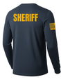 Navy Blue Sheriff Men's Shirt - Long Sleeve (Golden Yellow)