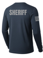 Navy Blue Sheriff Men's Shirt - Long Sleeve (Gray)