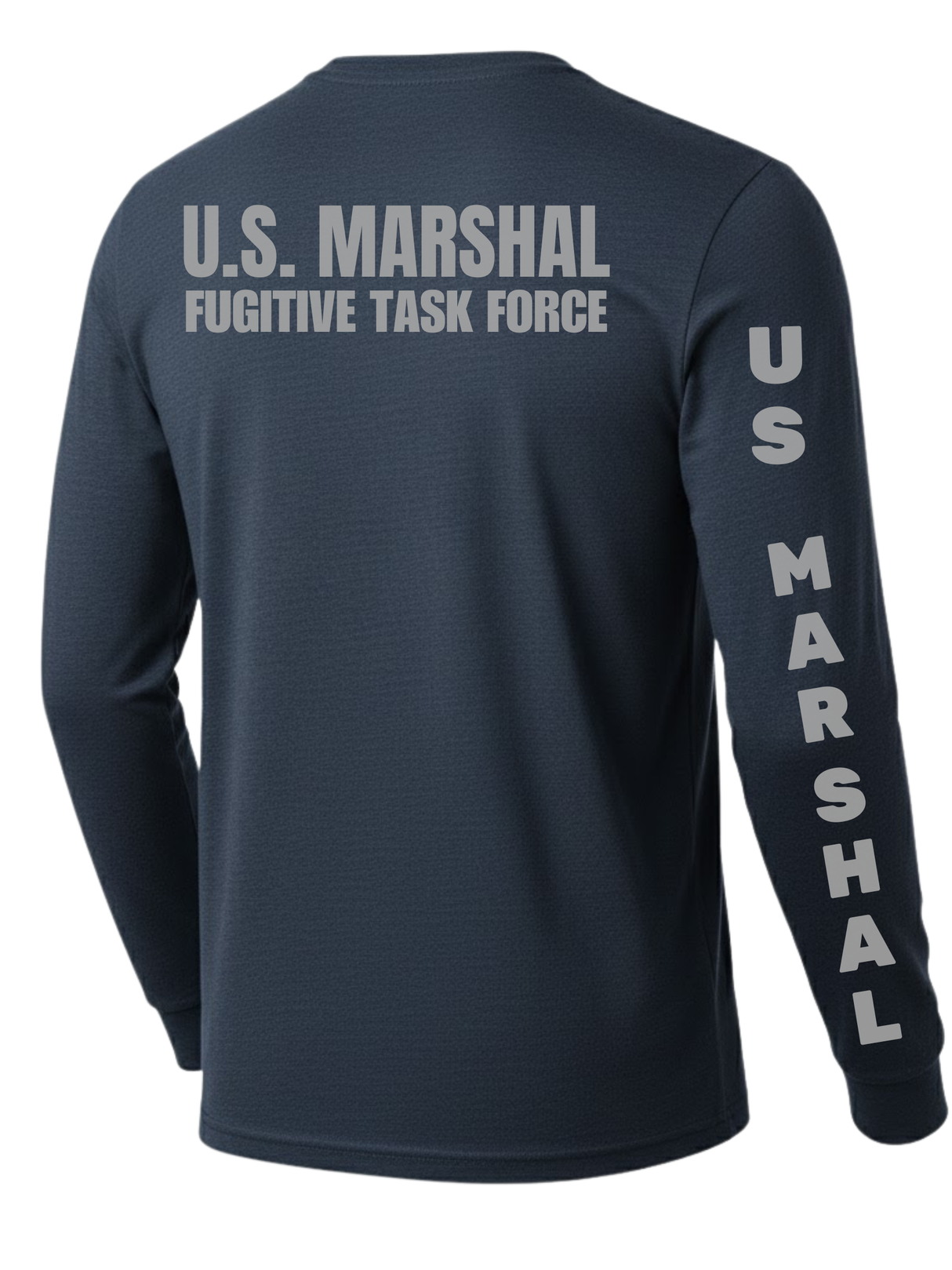 Navy Blue US Marshals Service USMS Men's Shirt - Long Sleeve (Gray)
