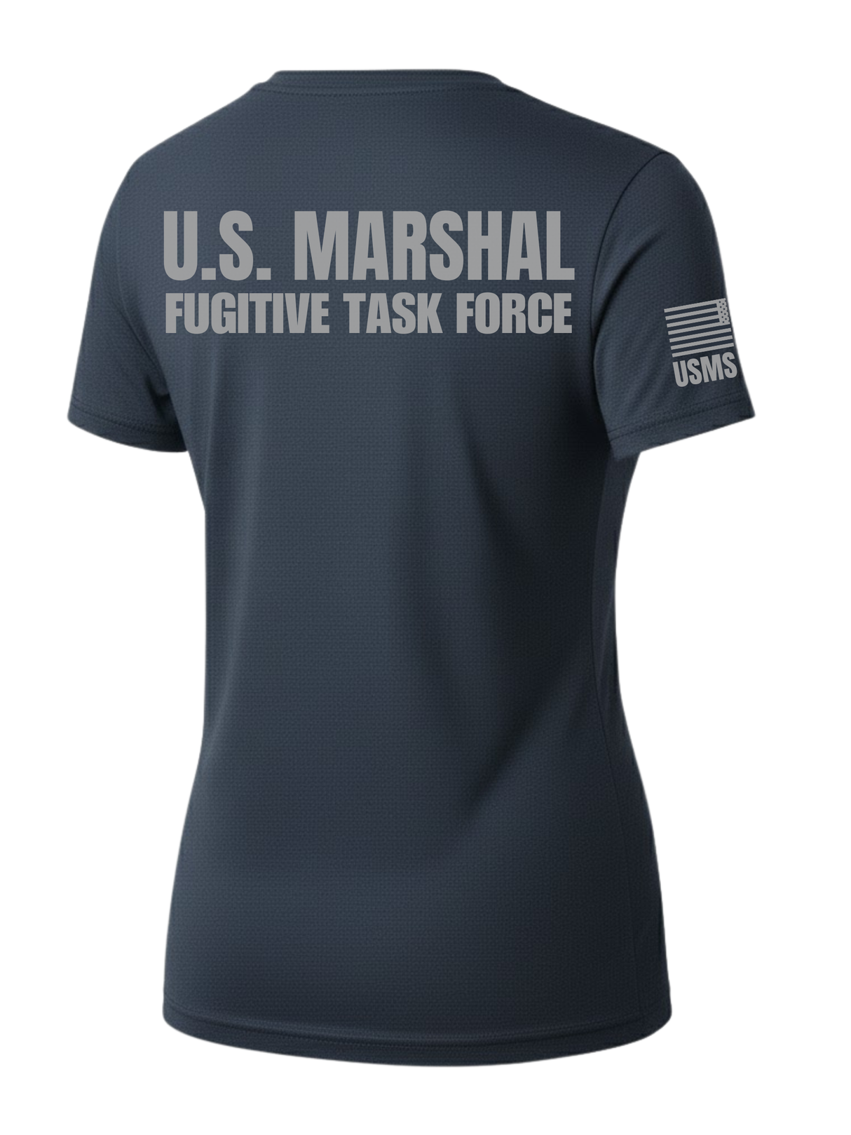 Navy Blue US Marshals Service USMS Women's Shirt - Short Sleeve (Gray)