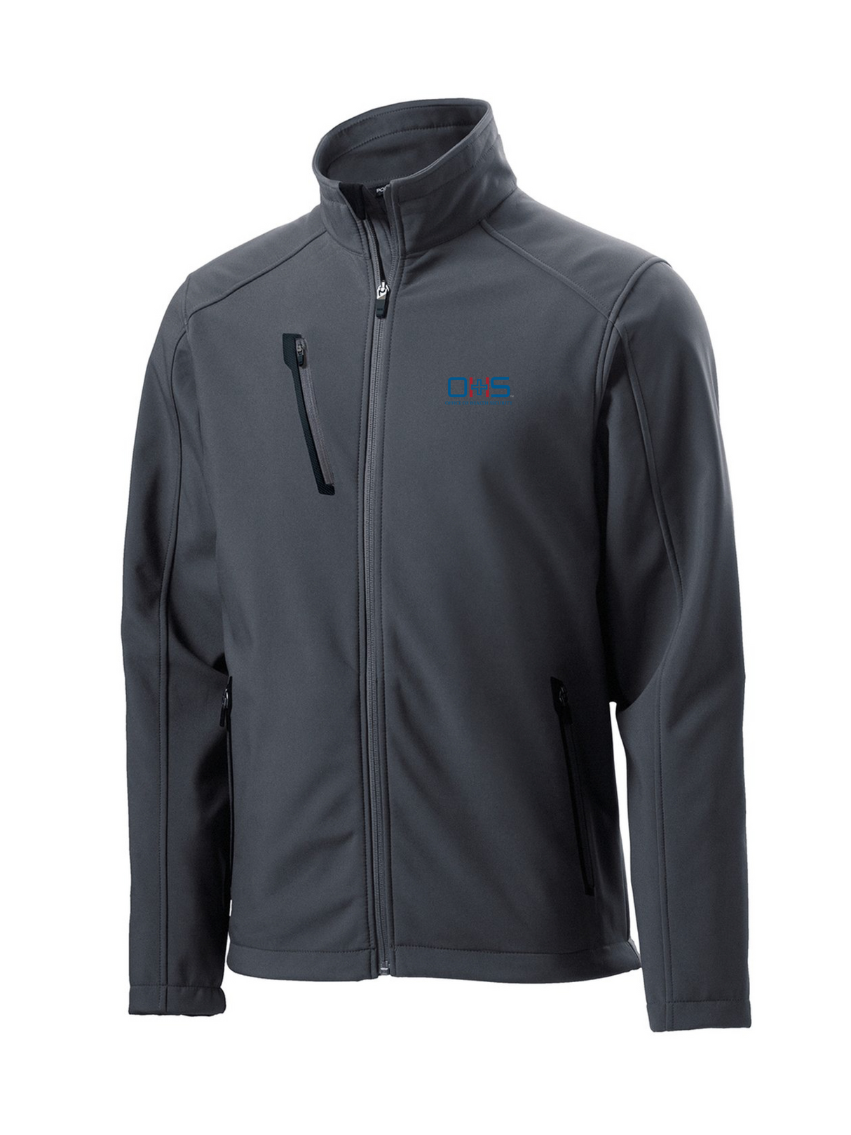 OHS Logo Men's Tactical Soft Shell Full-Zip Jacket - Slate Gray