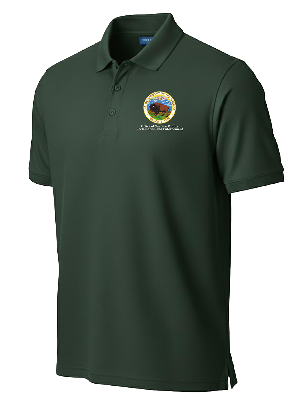 Office of Surface Mining Reclamation and Enforcement (OSMRE) Men's Polo Dark Green government employee uniform shirt