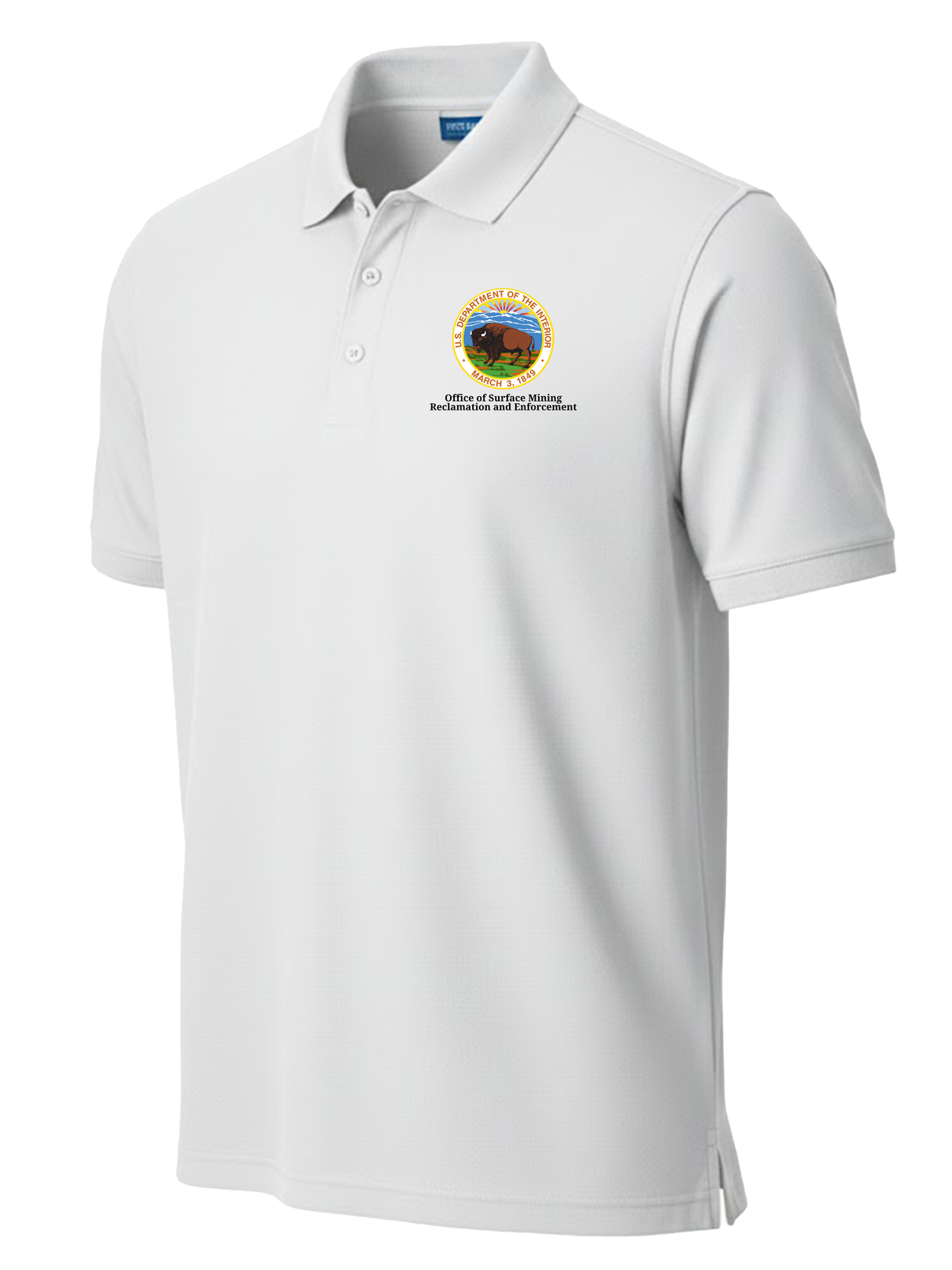 Office of Surface Mining Reclamation and Enforcement (OSMRE) Men's Polo White government employee uniform shirt