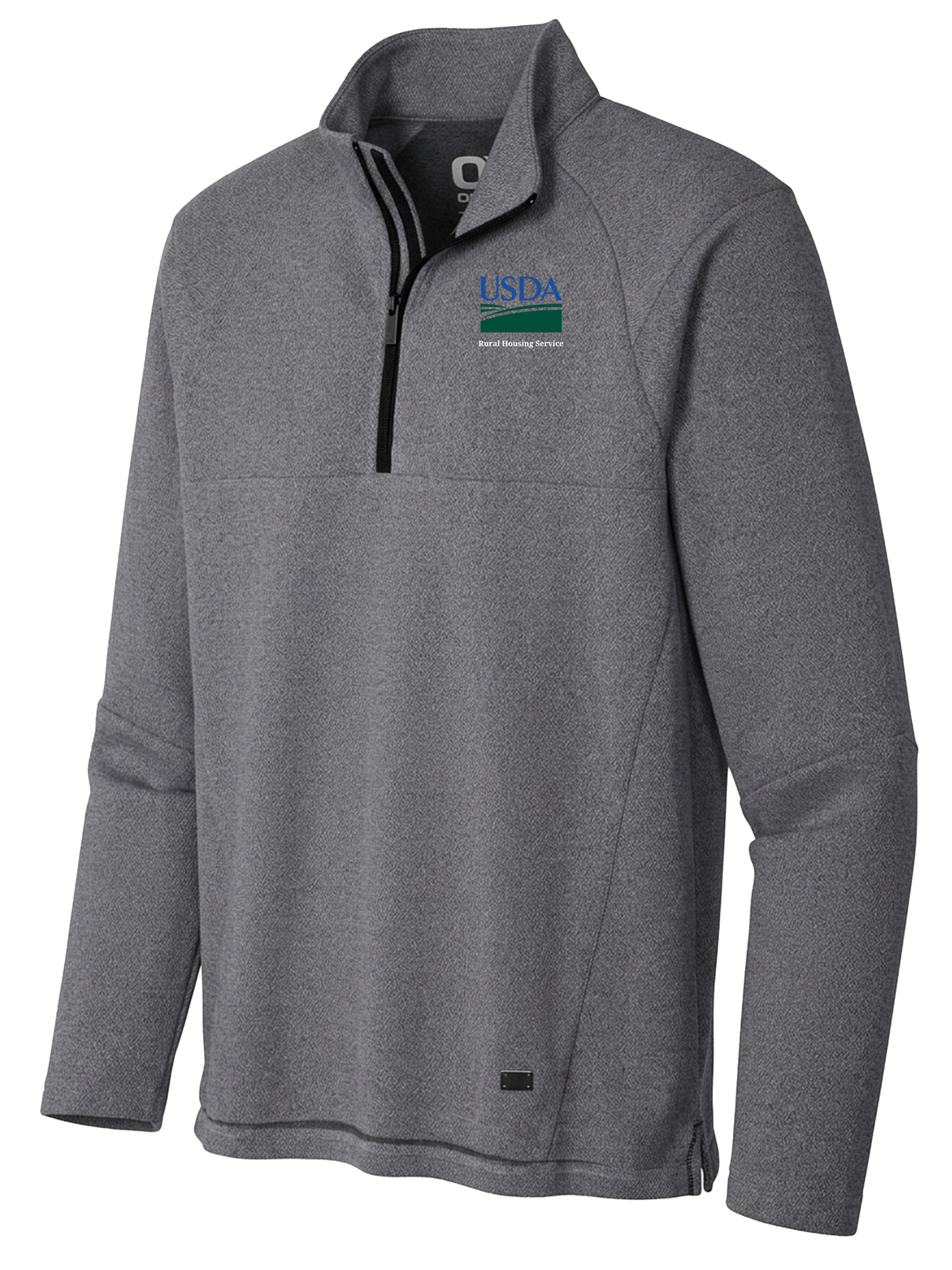 Rural Housing Service (RHS) Men's Transition Quarter Zip Slate Gray government employee uniform shirt