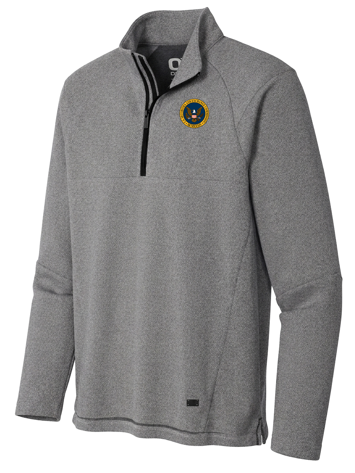 U.S. Securities and Exchange Commission (SEC) Men's Transition Quarter Zip Light Gray government employee uniform shirt