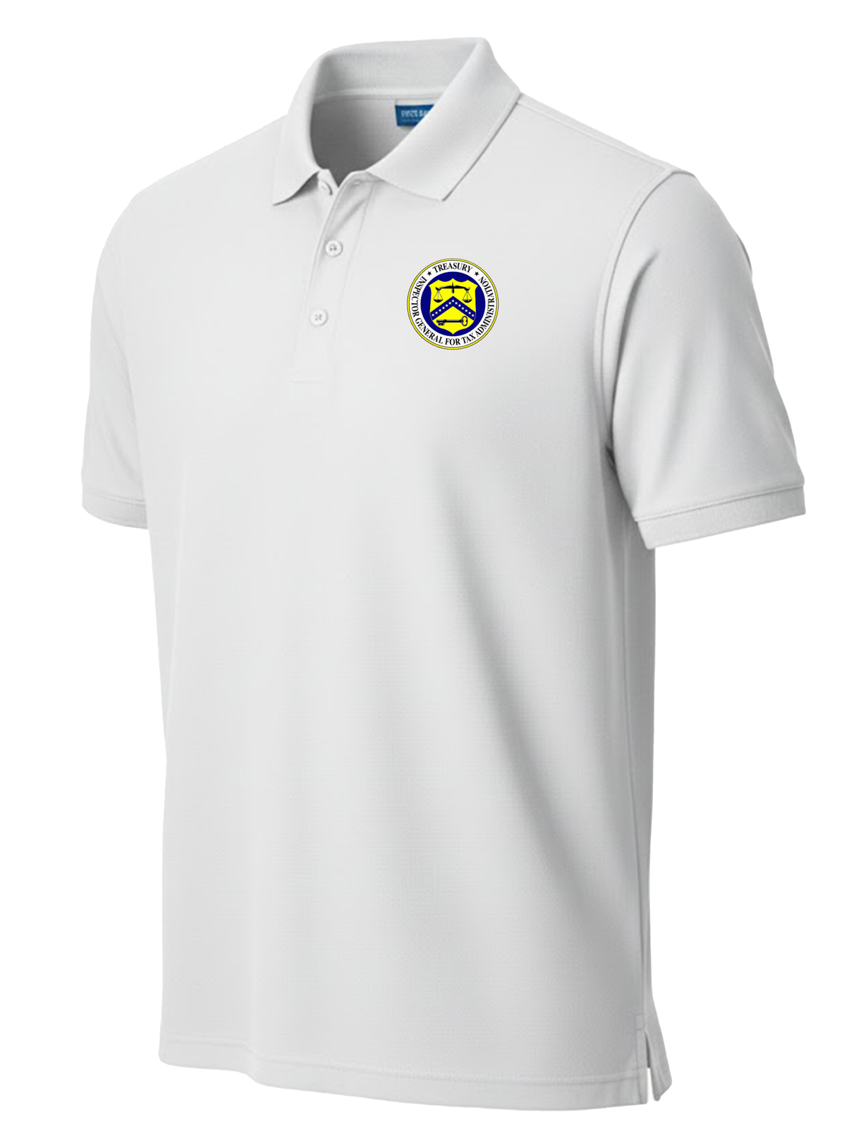 The Treasury Inspector General for Tax Administration (TIGTA) Men's Polo White government employee uniform shirt