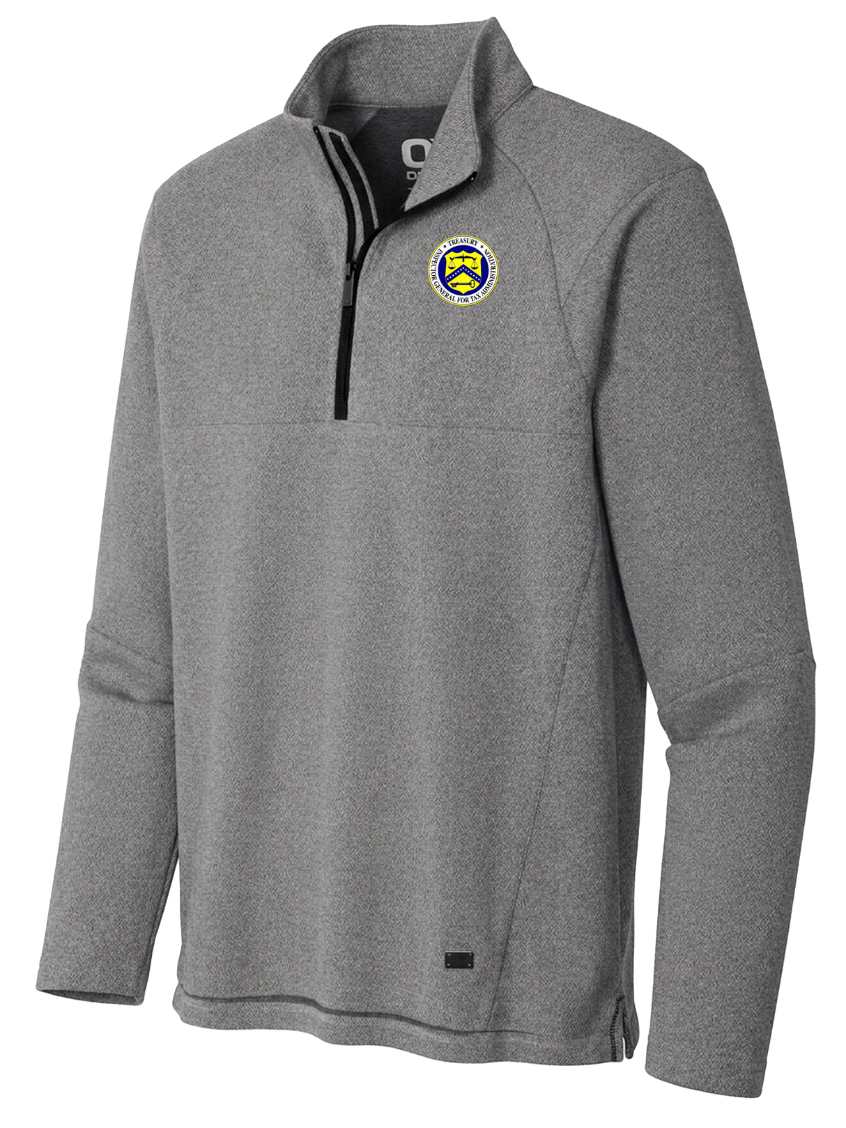 The Treasury Inspector General for Tax Administration (TIGTA) Men's Transition Quarter Zip Light Gray government employee uniform shirt