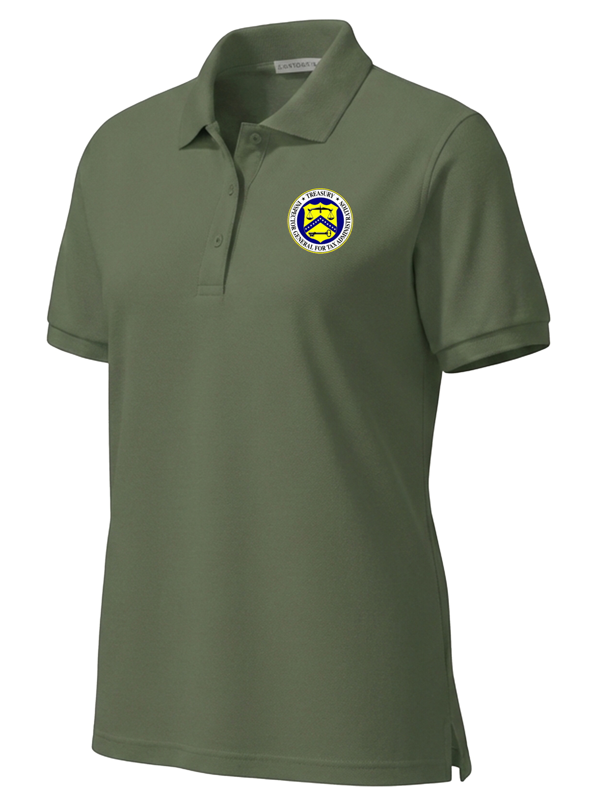 The Treasury Inspector General for Tax Administration (TIGTA) Women's Polo Drab Green government employee uniform shirt