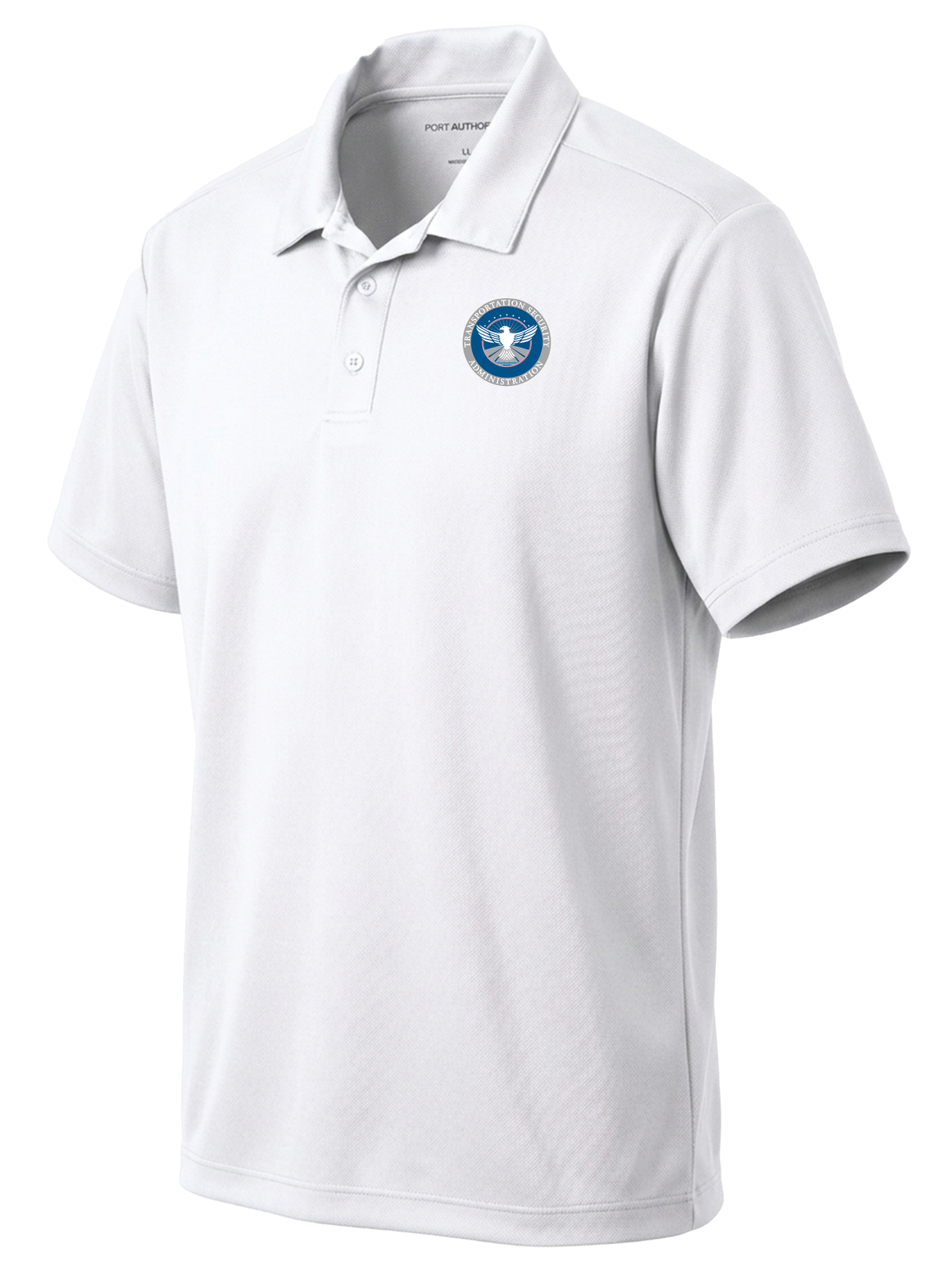 Transportation Security Administration (TSA) Men's Dri Fit Polo White government employee uniform shirt