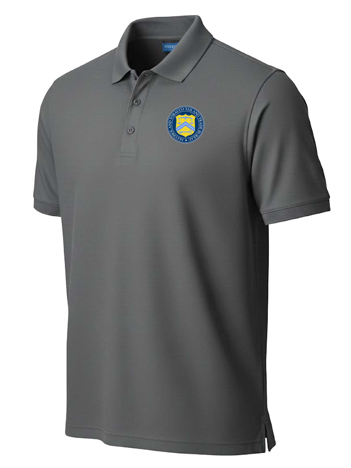 The Alcohol and Tobacco Tax and Trade Bureau (TTB) Men's Polo Slate Gray government employee uniform shirt