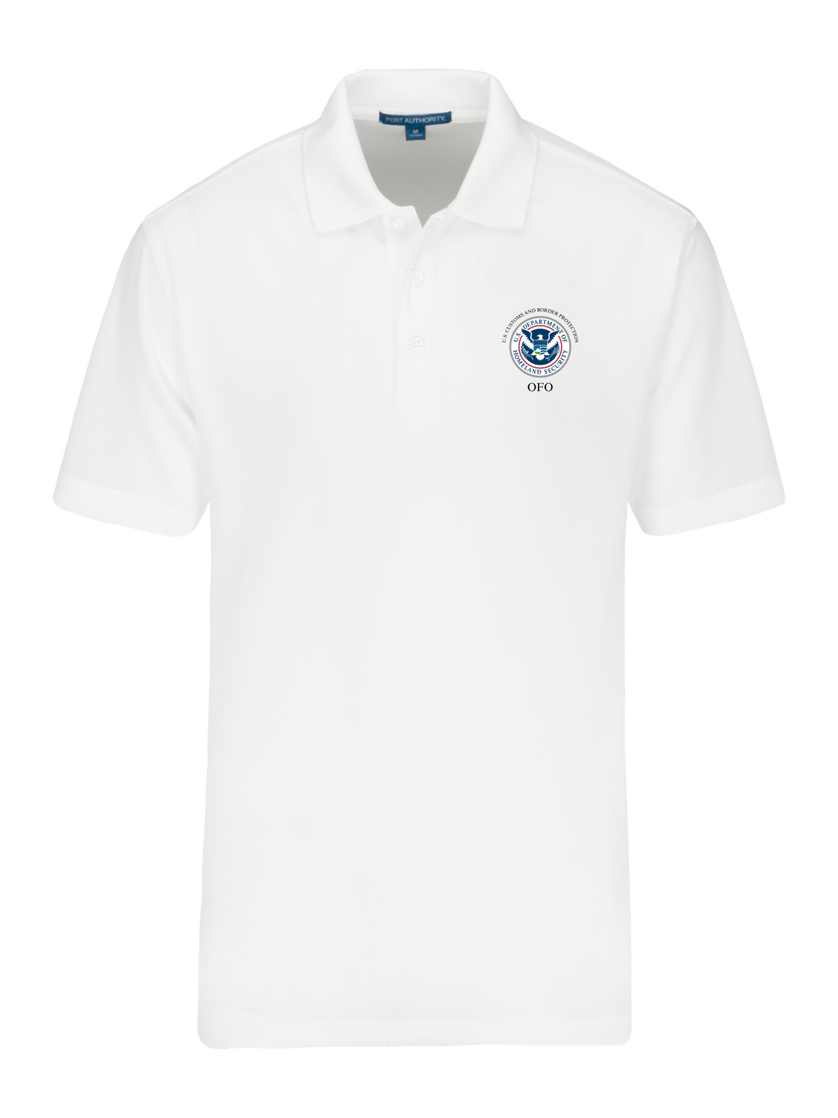 U.S. Customs Border Patrol (CBP) Office of Field Operations (OFO) Agency Mens Polo WHT