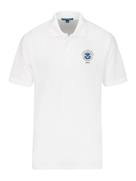 U.S. Customs Border Patrol (CBP) Office of Field Operations (OFO) Agency Mens Polo WHT