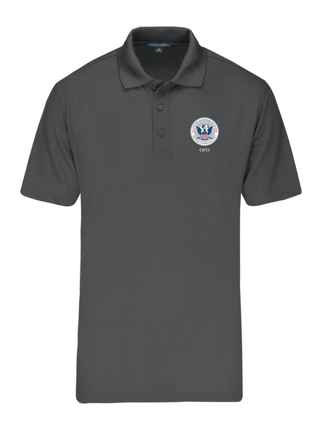 U.S. Customs Border Patrol (CBP) Office of Field Operations (OFO) Agency Polo Mens Gray