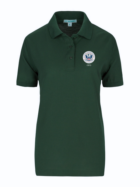 U.S. Customs Border Patrol (CBP) Office of Field Operations (OFO) Agency Polo Womens Dark Green