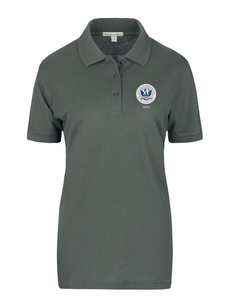 U.S. Customs Border Patrol (CBP) Office of Field Operations (OFO) Agency Polo Womens Gray