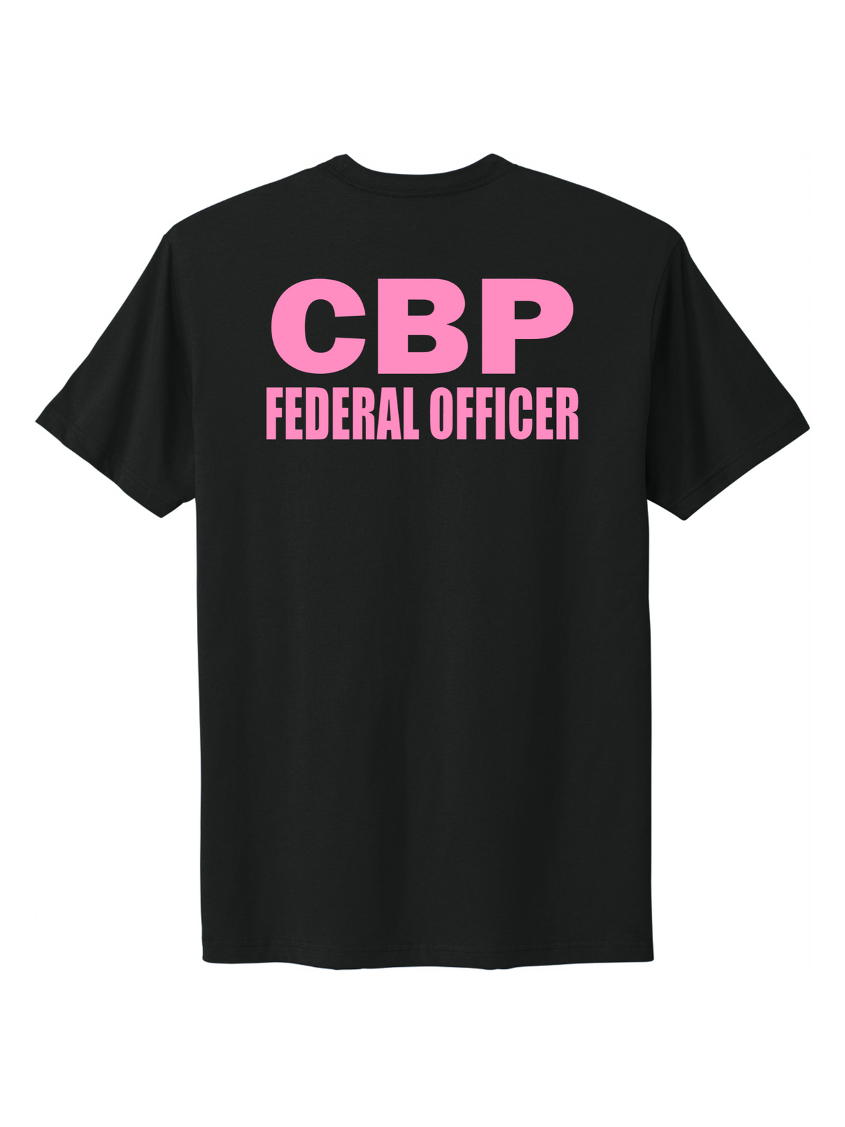 U.S. Customs and Border Protection (CBP) FEDERAL OFFICER Cancer Awareness T-Shirt BLK2