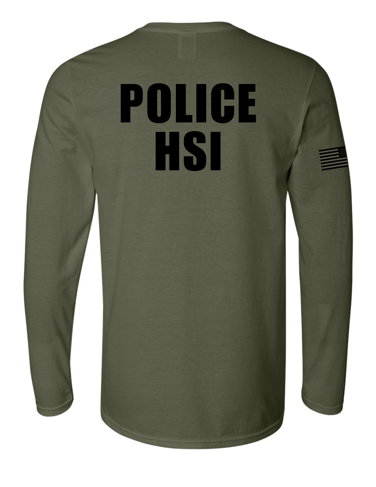 U.S. Immigration and Customs Enforcement (ICE) Homeland Security Investigations (HSI) Identifier Long Sleeve T-Shirt Drb