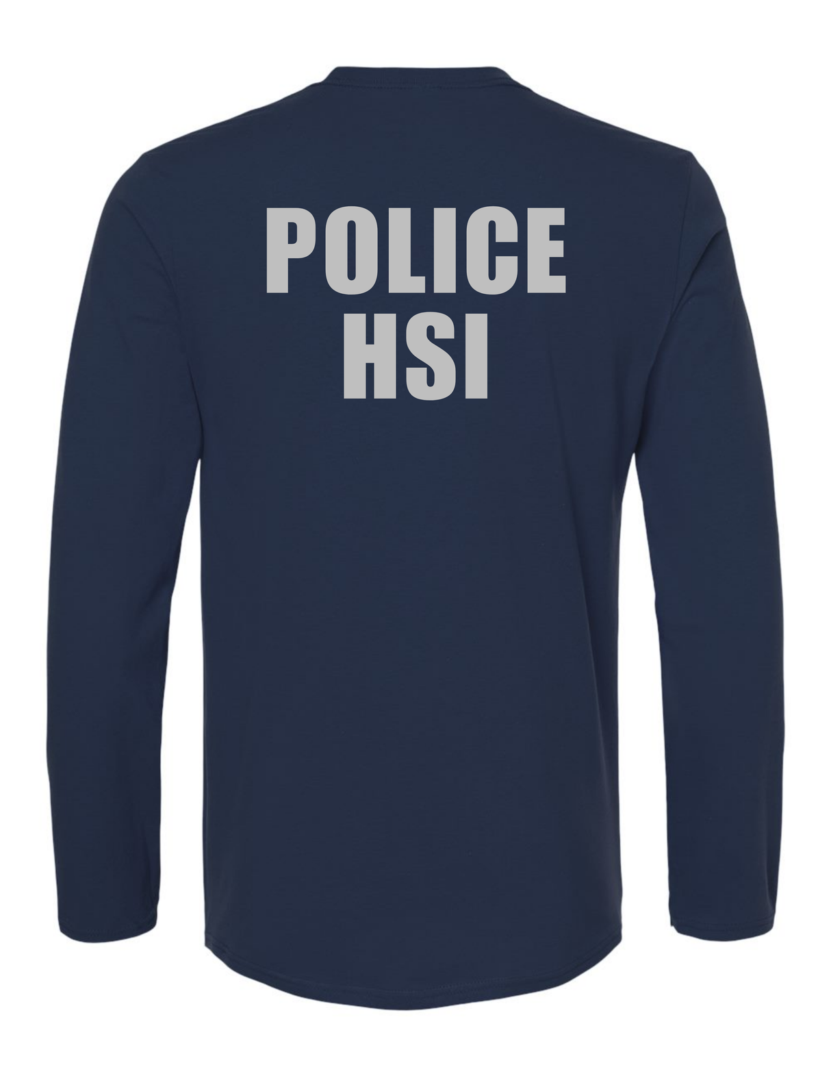 U.S. Immigration and Customs Enforcement (ICE) Homeland Security Investigations (HSI) Identifier Long Sleeve T-Shirt Nvy