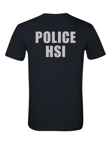 U.S. Immigration and Customs Enforcement (ICE) Homeland Security Investigations (HSI) Identifier T-Shirt Blk