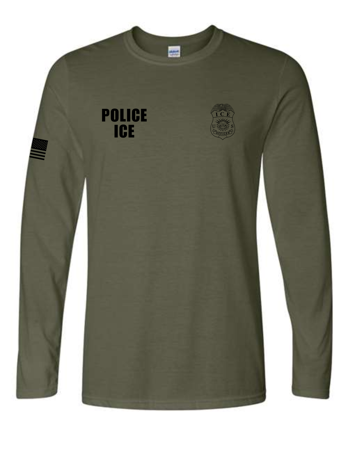 U.S. Immigration and Customs Enforcement (ICE) long sleeve drab