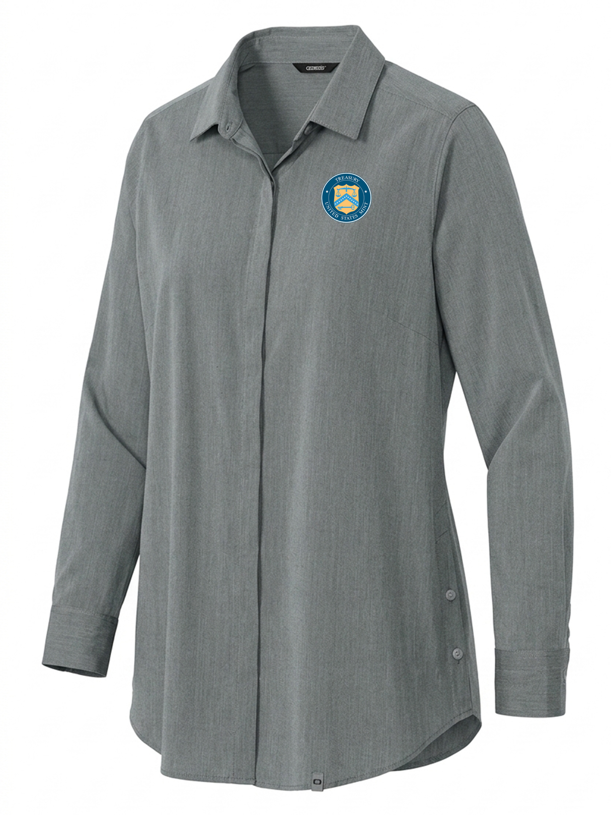 The U.S. Mint (UM) Women's Commuter Shirt Slate Gray government employee uniform shirt
