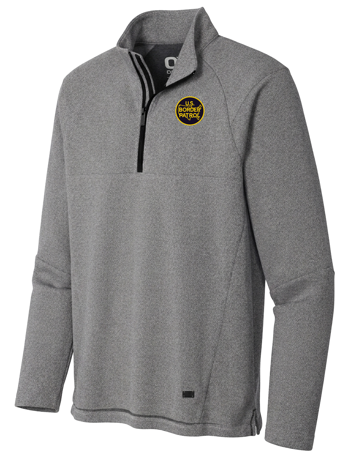 U.S. Customs and Border Patrol (USBP) Men's Transition Quarter Zip Light Gray government employee uniform shirt