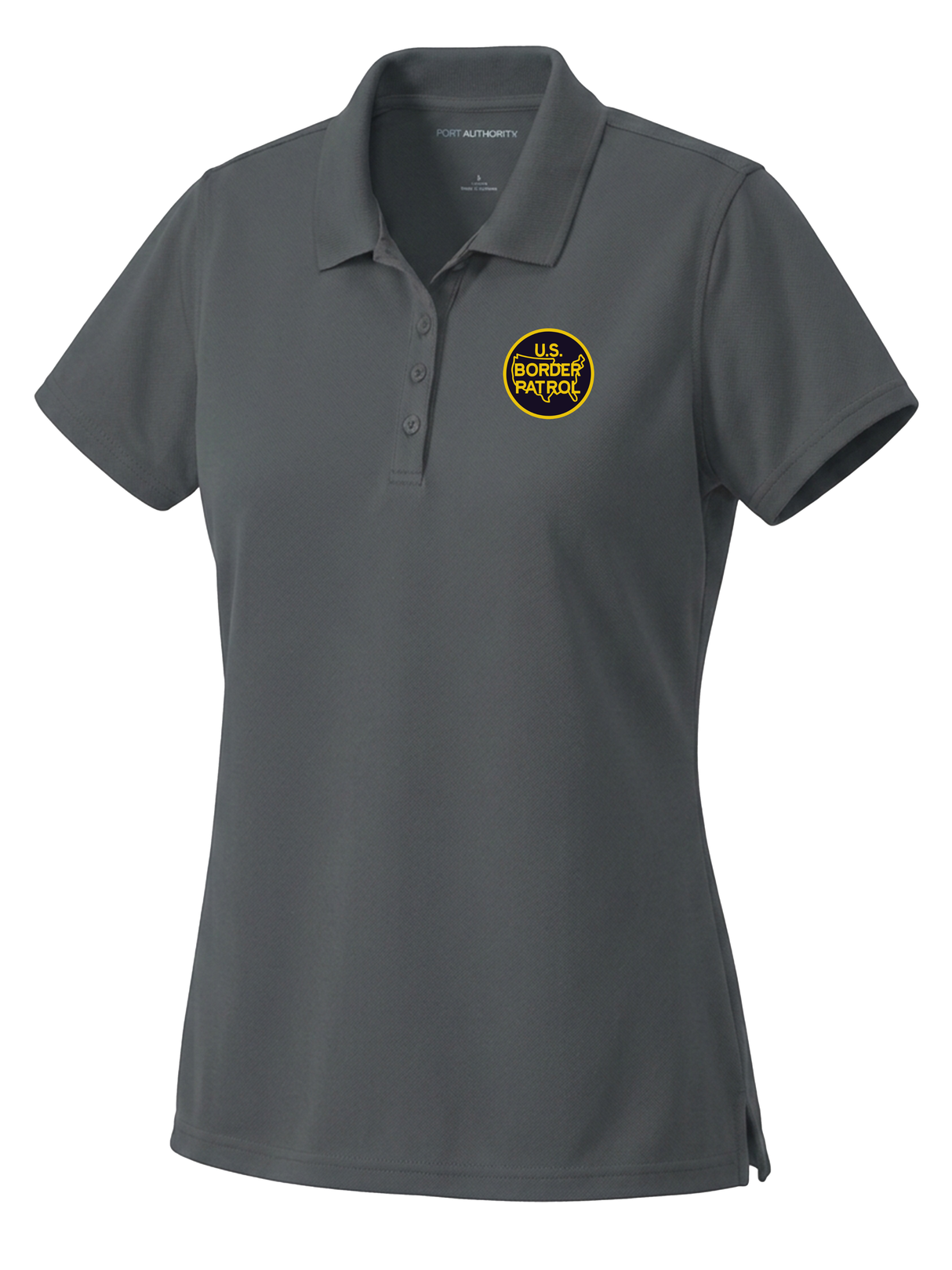 U.S. Customs and Border Patrol (USBP) Women's Dri Fit Polo Slate Gray government employee uniform shirt
