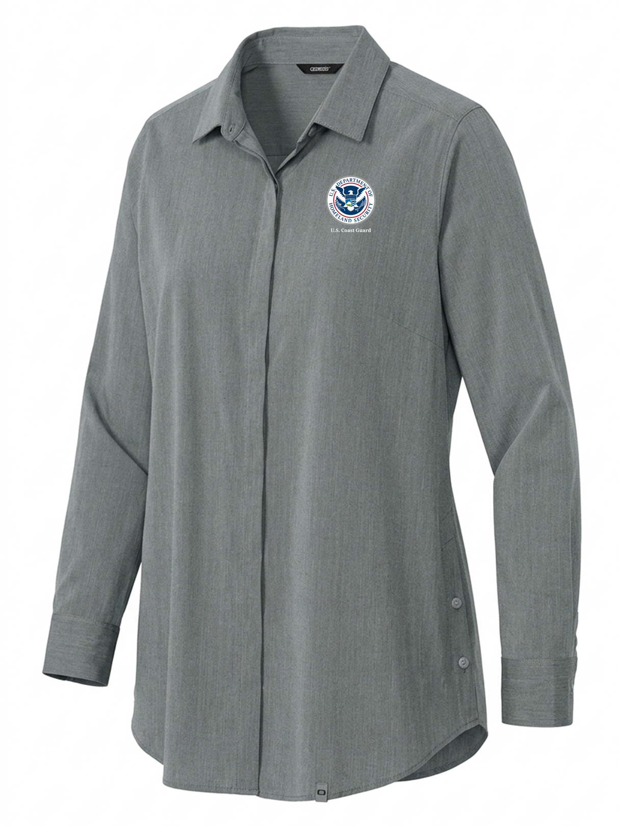 U.S. Coast Guard (USCG) Women's Commuter Shirt Slate Gray government employee uniform shirt
