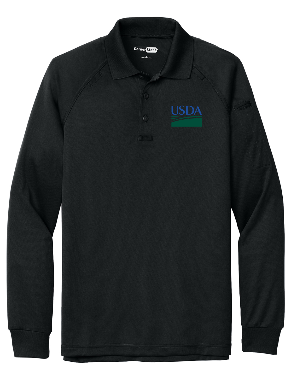 USDA Men's Tactical Long Sleeve Polo