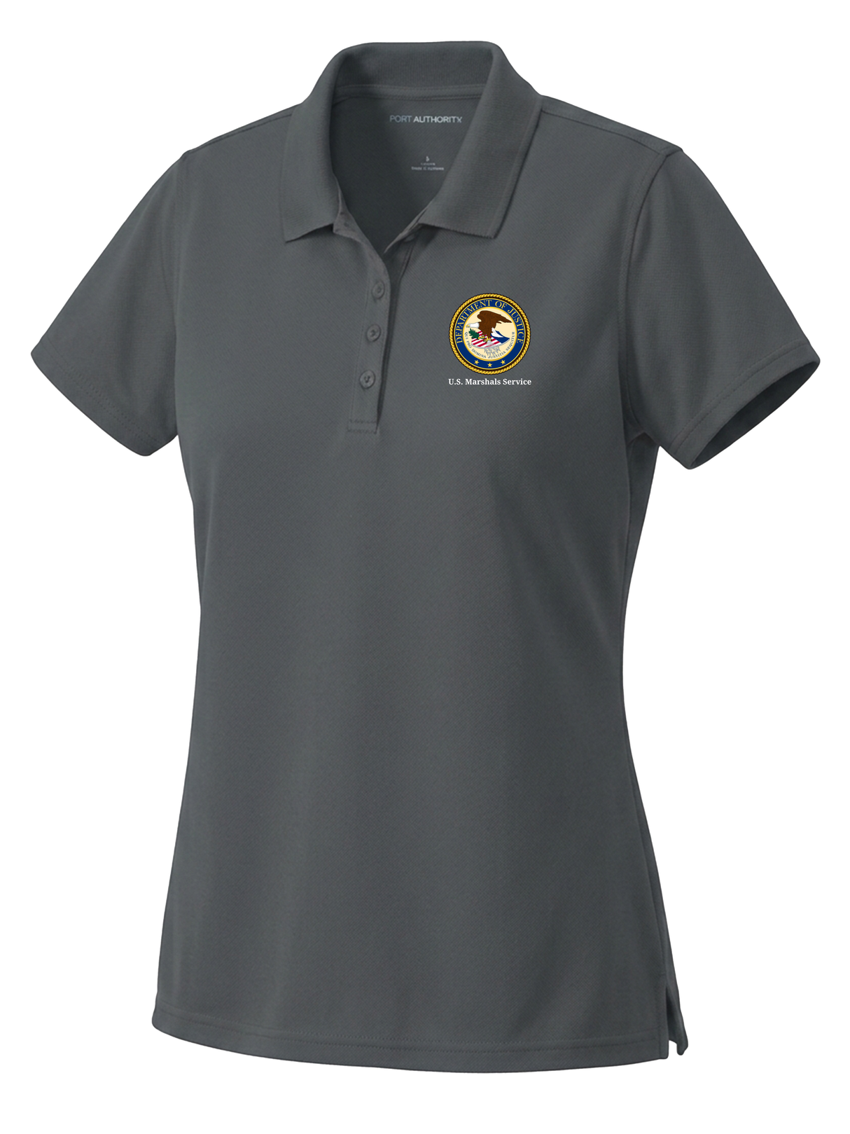 U.S. Marshals Service (USMS) Women's Dri Fit Polo Slate Gray government employee uniform shirt