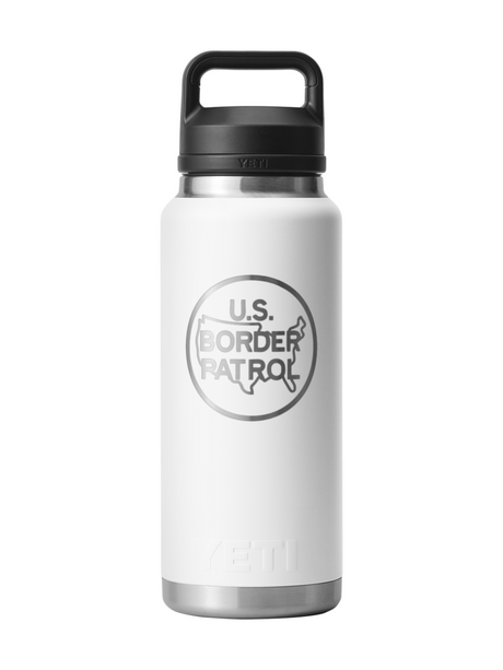 US Border Patrol 36oz Water Bottle White