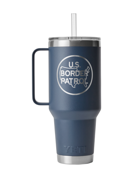 US Border Patrol 42oz Straw Mug Navy