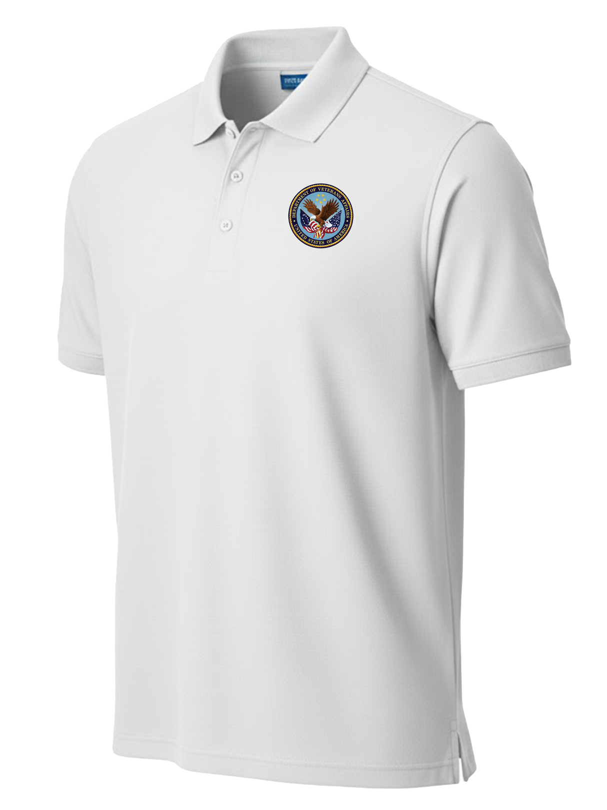U.S. Department of Veteran Affairs (VA) Men's Polo White government employee uniform shirt